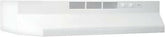 Broan 41000 Series 413001 Range Hood, 2 Fan, Ductless Vent, 30 in W, 17-1/2 in D, 6 in H, White